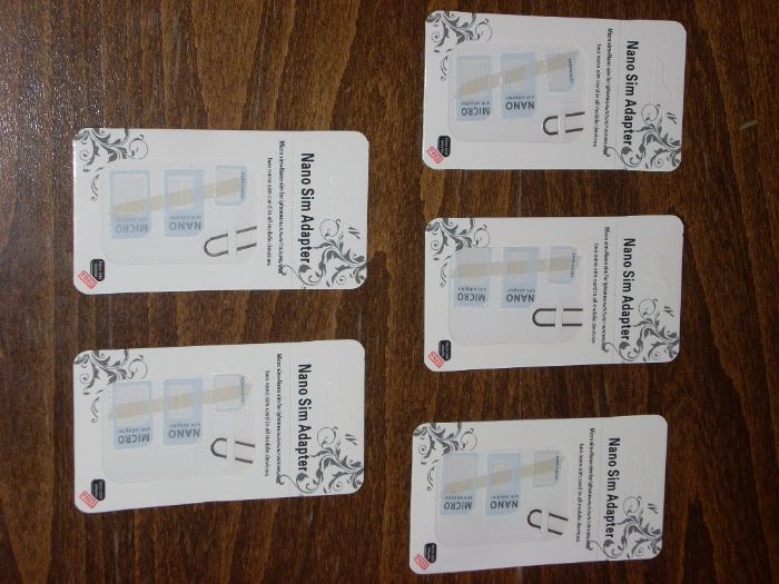 5 броя Nano Micro SIM Card Adapter Адаптер за сим карти комплект 4 в 1