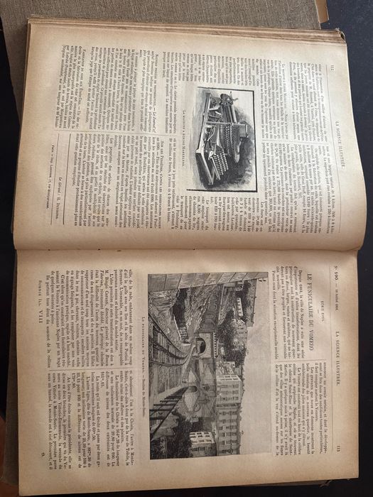 Lot 4 Cărți Vechi Antice (Sec. XIX) – Știință & Geografie (La Science Illustrée 1888-1891 + Malte-Brun)