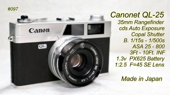 Canon Canonet QL-25 аналогов фотоапарат