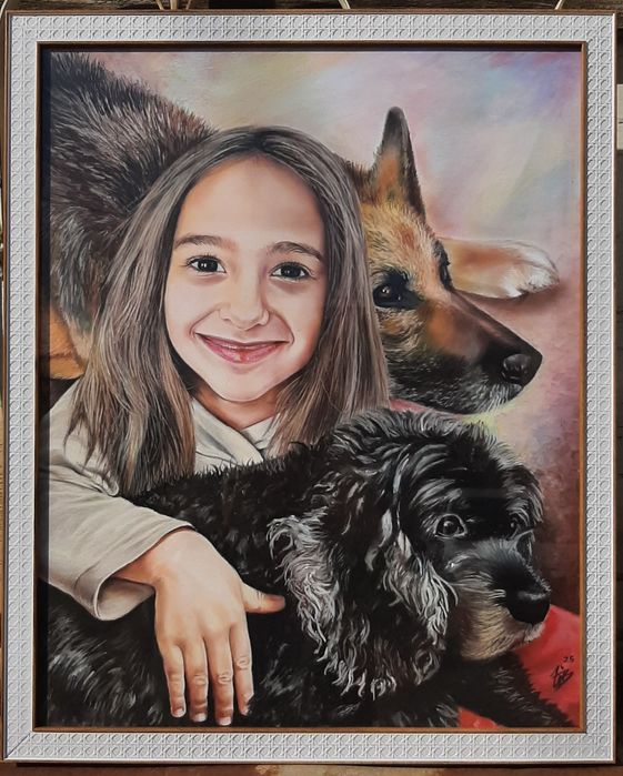 Професионално ръчно рисувани  Портрети,