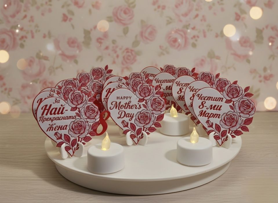 Специален подарък с любов за 8ми Март, персонализиран с име и послание