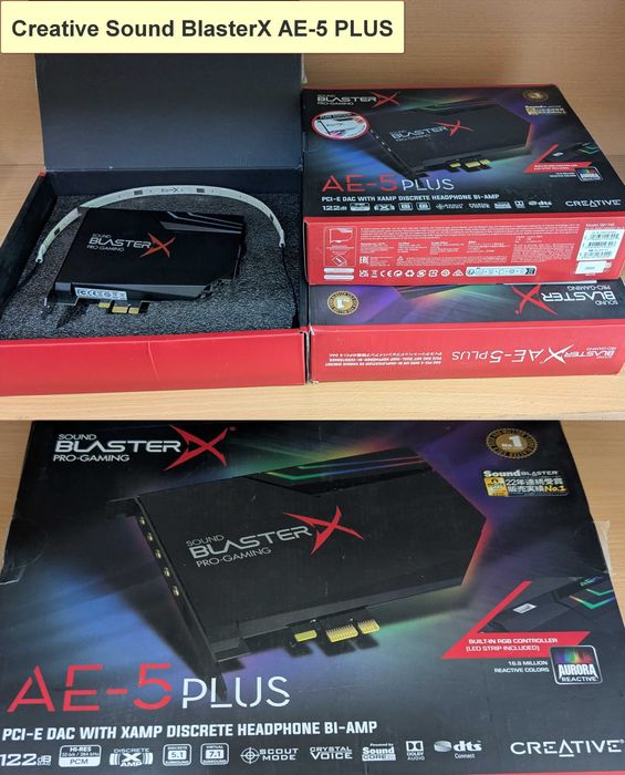 5 модела Creative PCI e звукови карти Audigy FX V2 Audigy RX Sound Blaster Z SE AE 5 Plus AE 7 Разопаковани Продукти с Гаранция