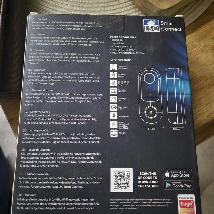 Смарт видео звънец LSC Smart Connect Wi-Fi 1080p – нов