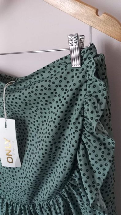 Fusta Wrap skirt, ONLY, Chinois green, noua, L insa potrivita si la M