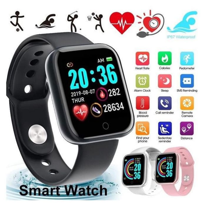 Смарт часовник smart bracelet пулс , крачки работи с всички телефони