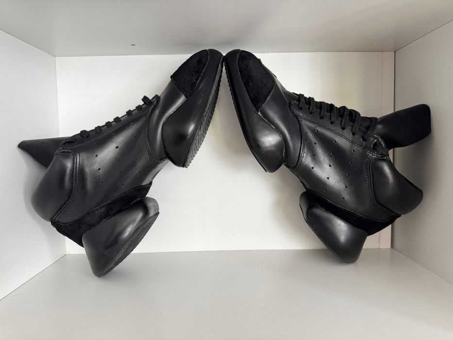 Rick Owens x Adidas SS14 "Vicious" RO Runner (STYLE) – Piele Naturală Neagră – Mărimea 44-45 – Ocazie unică, preț redus – 250 RON