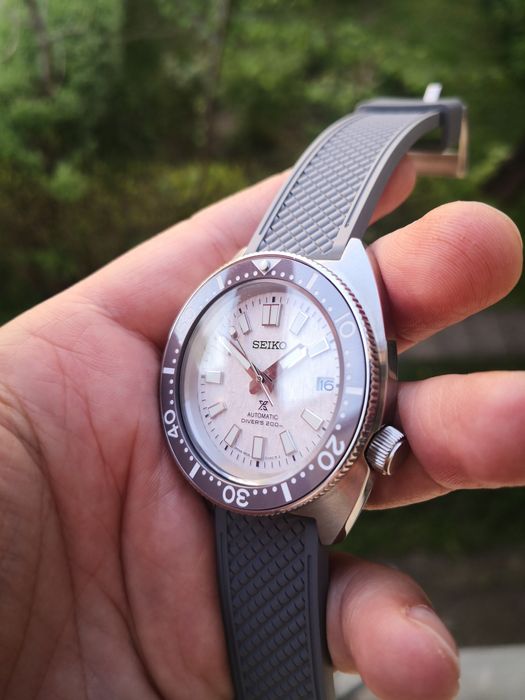 Ceas automatic Seiko Mod Slim Turtle Glacier curea FKM