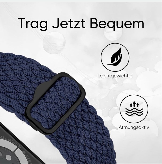 Curea Apple Watch nylon impletita albastru 38-42mm sport*