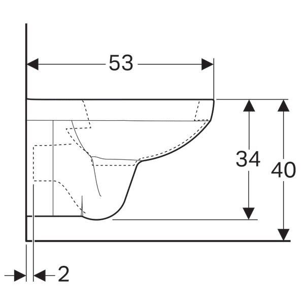 Set vas wc dreptunghiular suspendat cu capac, Geberit Selnova Square
