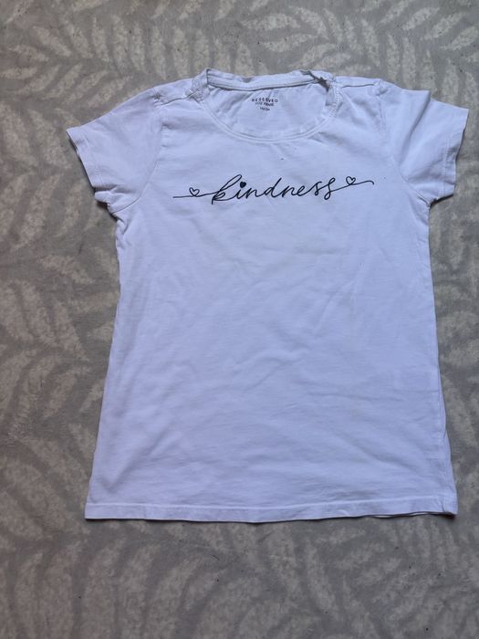2 бр. детски тениски Reserved "Enjoy" и "Kindness" (10-12 г. / 146-152 см)
