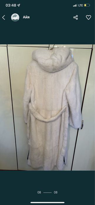 Белая норковая шуба