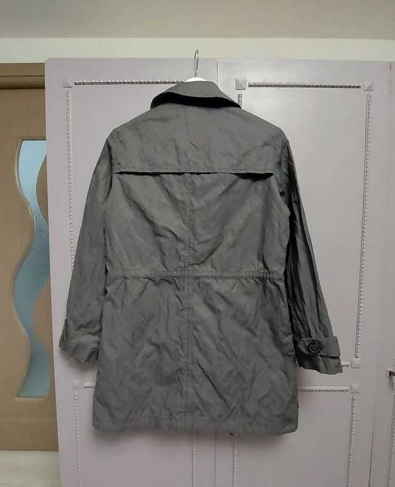 Trench OPUS gri, talie reglabilă, mărimea M, casual, primăvara
