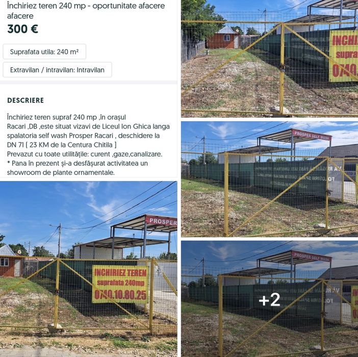 Inchirez teren supraf 240 mp