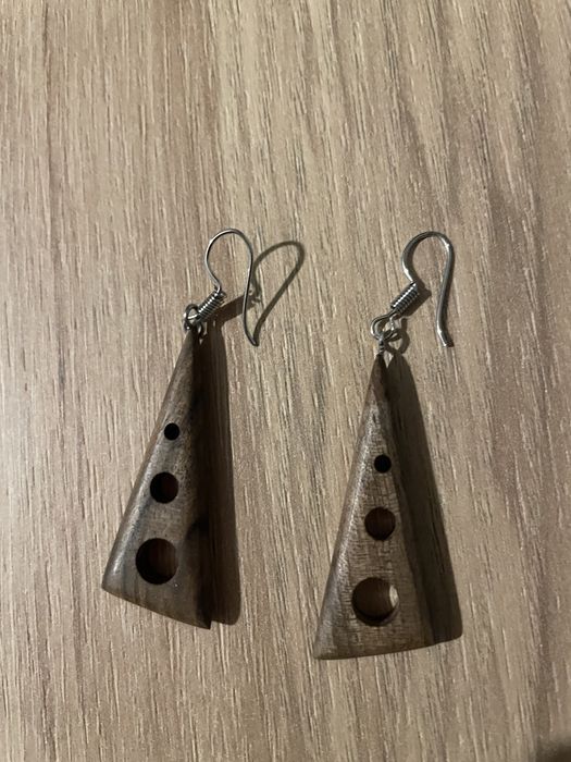 Обеци дървени