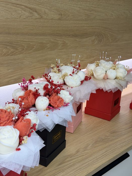 Buchete flori din ceara de soia naturala