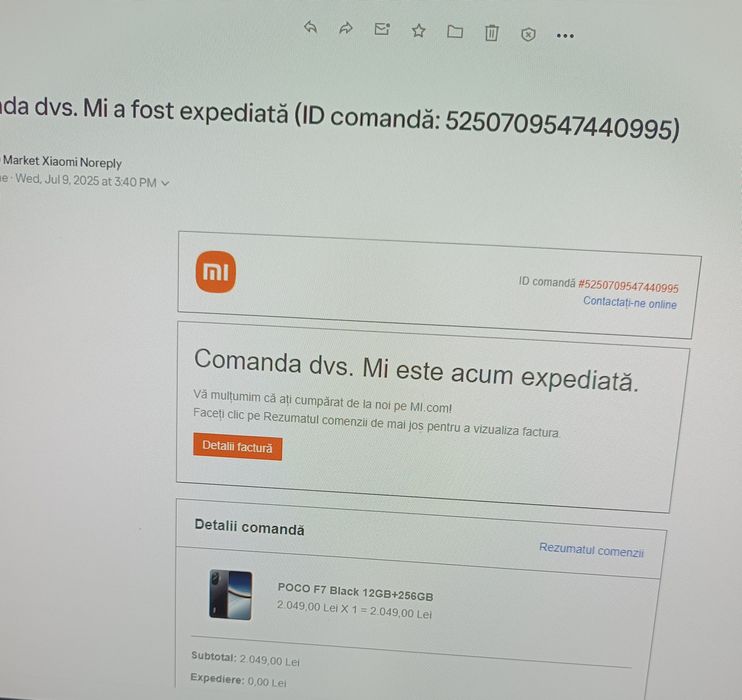 Smartphone Xiaomi F7, 256gb, 12gb ram, procesor 3,2Ghz, 8 nuclee