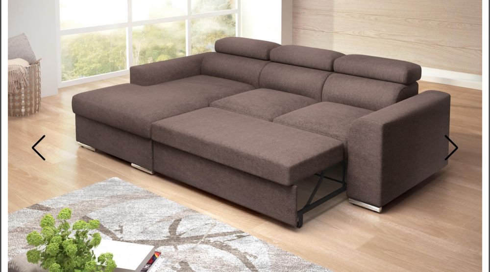 Ъглов диван с опция сън и място за съхранение