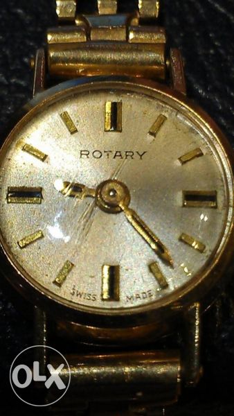 Дамски часовник от масивно злато "ROTARY" 9k.Рядък +оригинална кутия