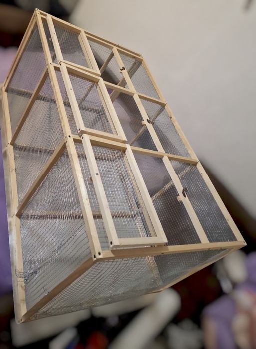 Cușcă / volieră XXL pentru rozătoare – 120 cm – construcție solidă