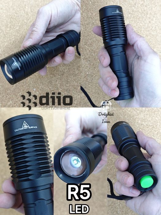 Lanterna R5 VANATOR - Kit lanterna cu lumina VERDE pt montare pe arma