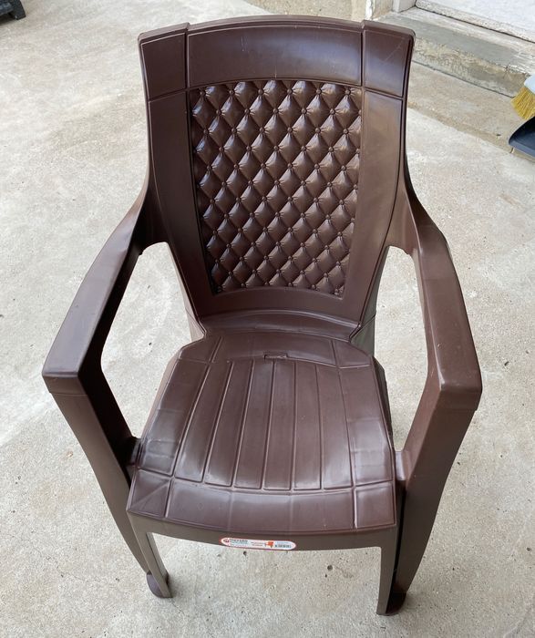 Градински стол PVC кафяв Palermo MEVSIM