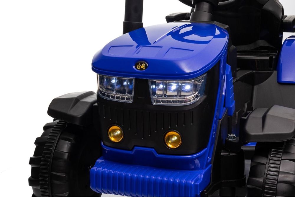 Детский электрический синий трактор