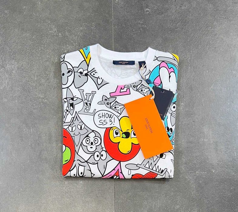 Мъжка тениска на LOUIS VUITTON шарена