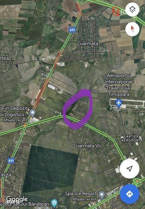 57 Hectare Teren centura cu front 485 ml pretabil parc logistic - V548