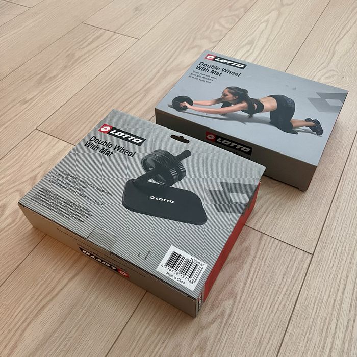 Фитнес колело за коремни преси с подложка Lotto Double Wheel (abs, abb roller, ролер)