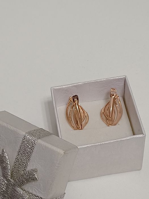 Серьги мельхиор золочение