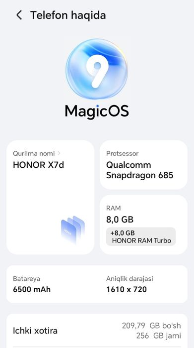 Honor X7D obmen iphone 11pro