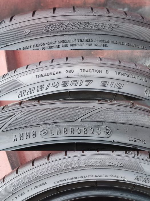 1брой  лятна гума 225/45/17 Dunlop
dot23