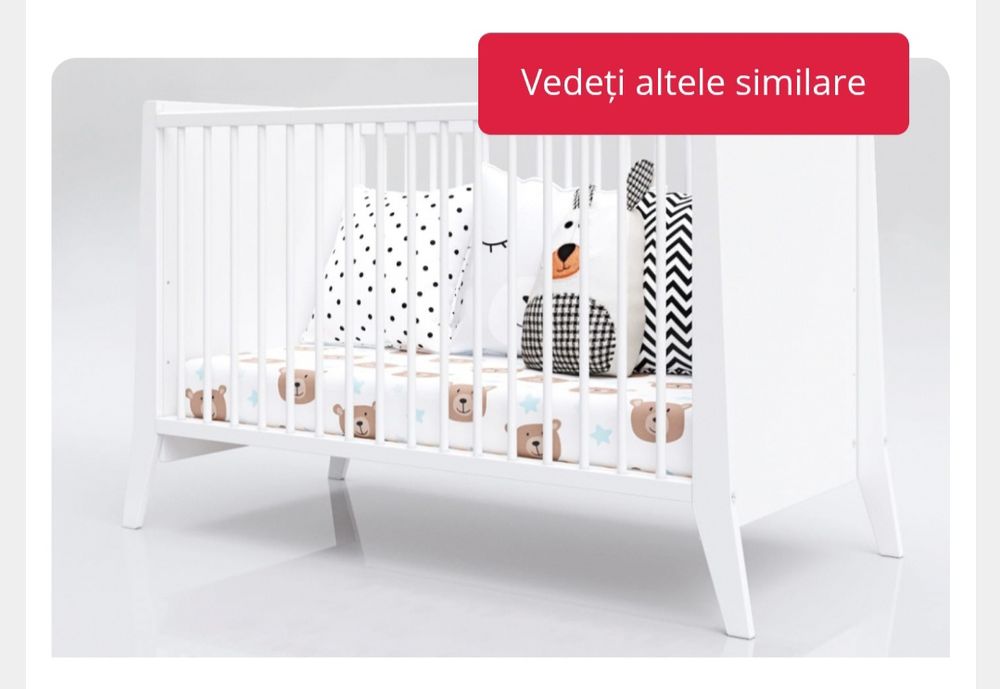 Pătuț bebeluș lemn