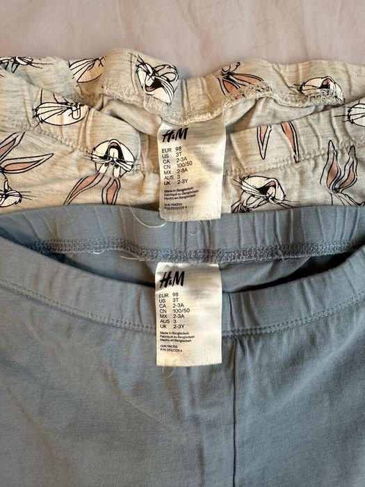 Set 2 pijamale lungi H&M, din bumbac, 98/104 cm