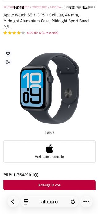 Apple watch se 3 celular 44mm,cu acte si garantie