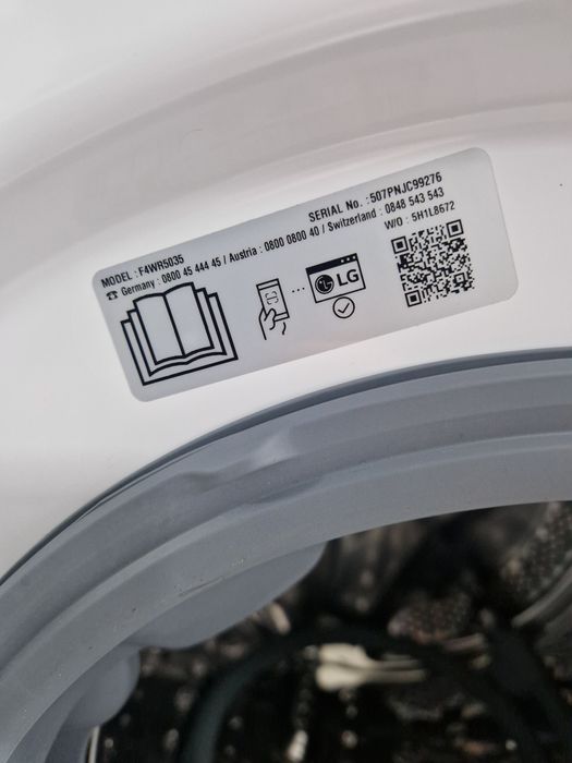 Пералня LG 13 кг А+++ Пара Изкуствен интелект