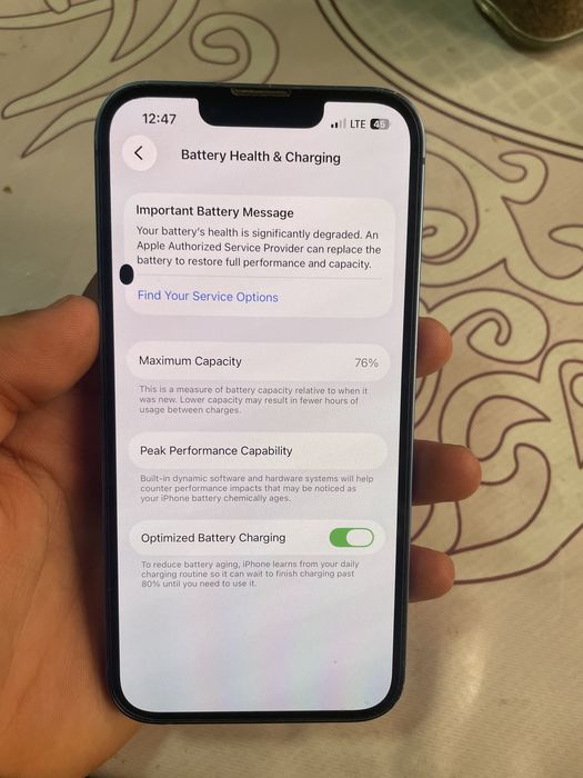 iPhone 13 blue 128/76