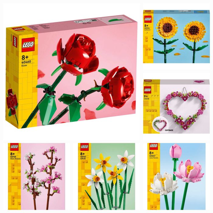 Ново Lego Icons Botanical - 40747, 40524, 40460, 40647, 40725, 40638