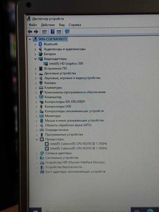 Ноутбук Celeron N3350/ 6GB/ SSD 128GB