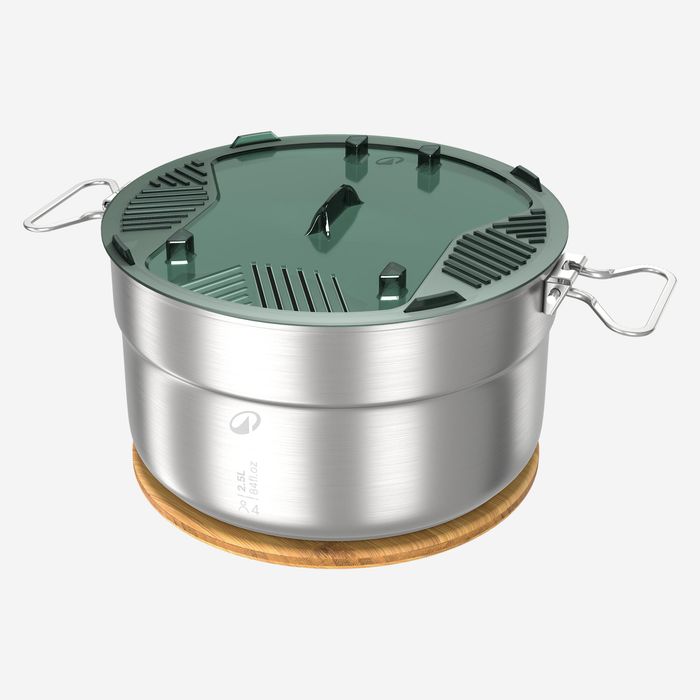 Set de gătit 500 camping din inox + - produs resigilat Decathlon