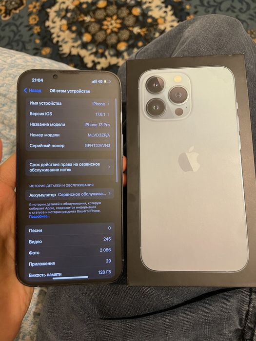 Apple 13 pro 128 gb batarey %76