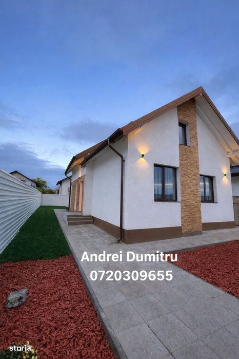 Casă individuală 4 camere, 120 mp, teren 410 mp, ansamblu nou Berceni
