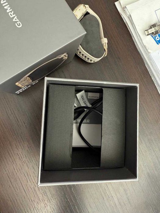 ceas Garmin Fenix 6 S PRO SOLAR LIGHT GOLD