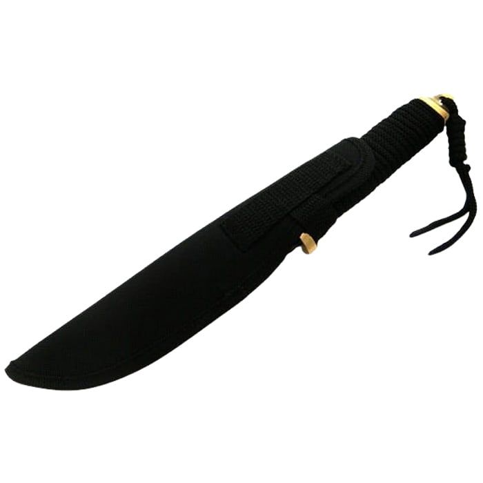 Cutit de vanatoare DEPOX®, Samurai Sempai, 28 cm, negru, teaca inclusa