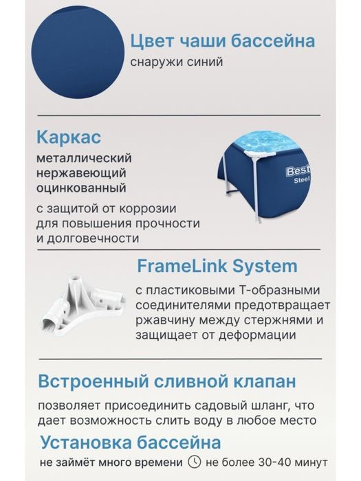 Бассейн каркасный