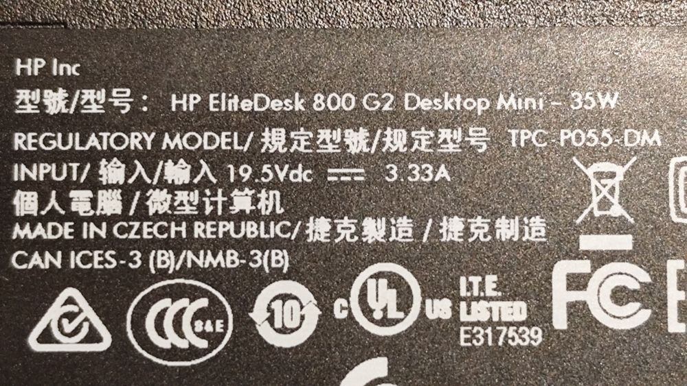 PC Desktop Mini HP 800 G2 mini, CPU i5-6500T 35W