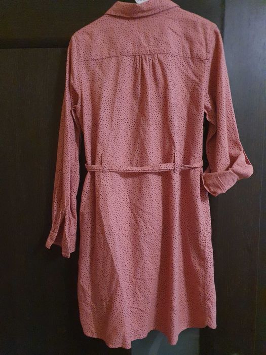 Rochita tip camasa pentru fetite, marimea 128, cu maneca lunga, H&M