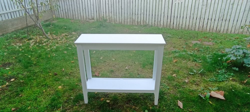 Masă comodă lemn mdf albă nouă