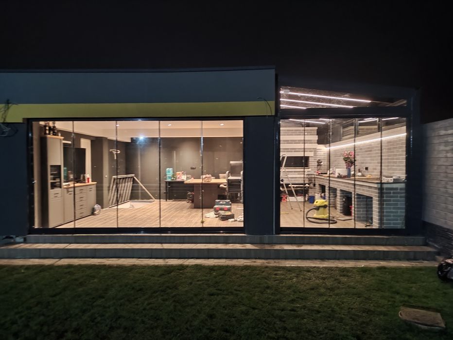 Pergola retractabila din aluminiu cu membrana pvc sau  bioclimatica,  sticla, copertine-montaj +garanție București - Ilfov