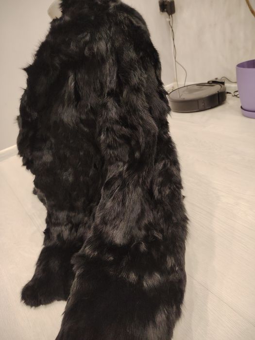 Палто от естествен косъм заек Елегантни рокли от ХС до ХЛ размер